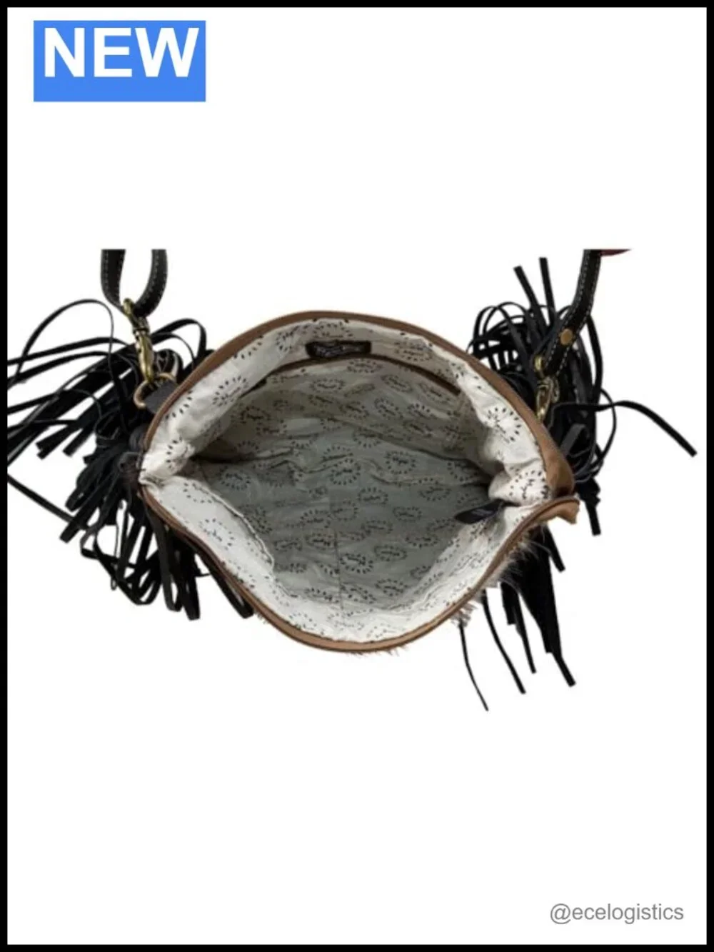 Tooled Leather Cowhide Handbag with Hand-Etched Patterns, Shoulder Strap